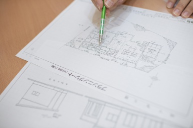 中庭住宅の設計部　図面