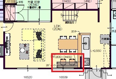 中庭住宅の間取り スタディコーナー